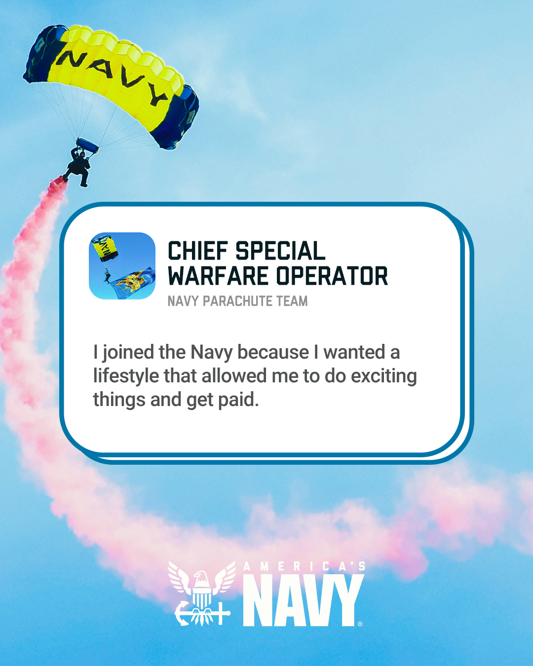 America's Navy Facebook ad: A career as a Leap Frog isn’t your…