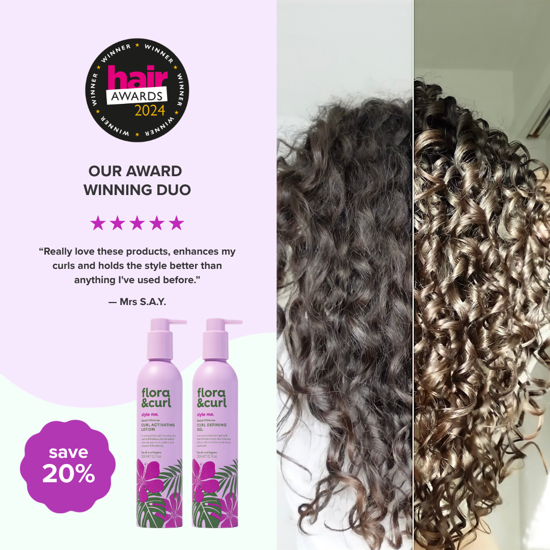 Flora & Curl Haircare Facebook ad