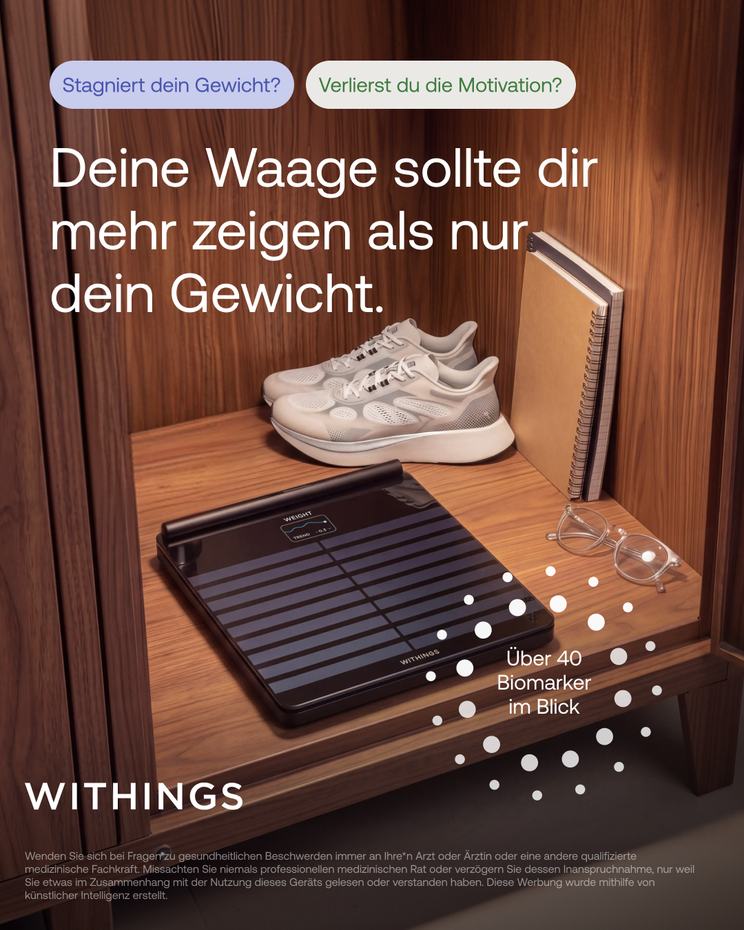 Withings Facebook ad: Zurück aus dem Urlaub und voller Energie?