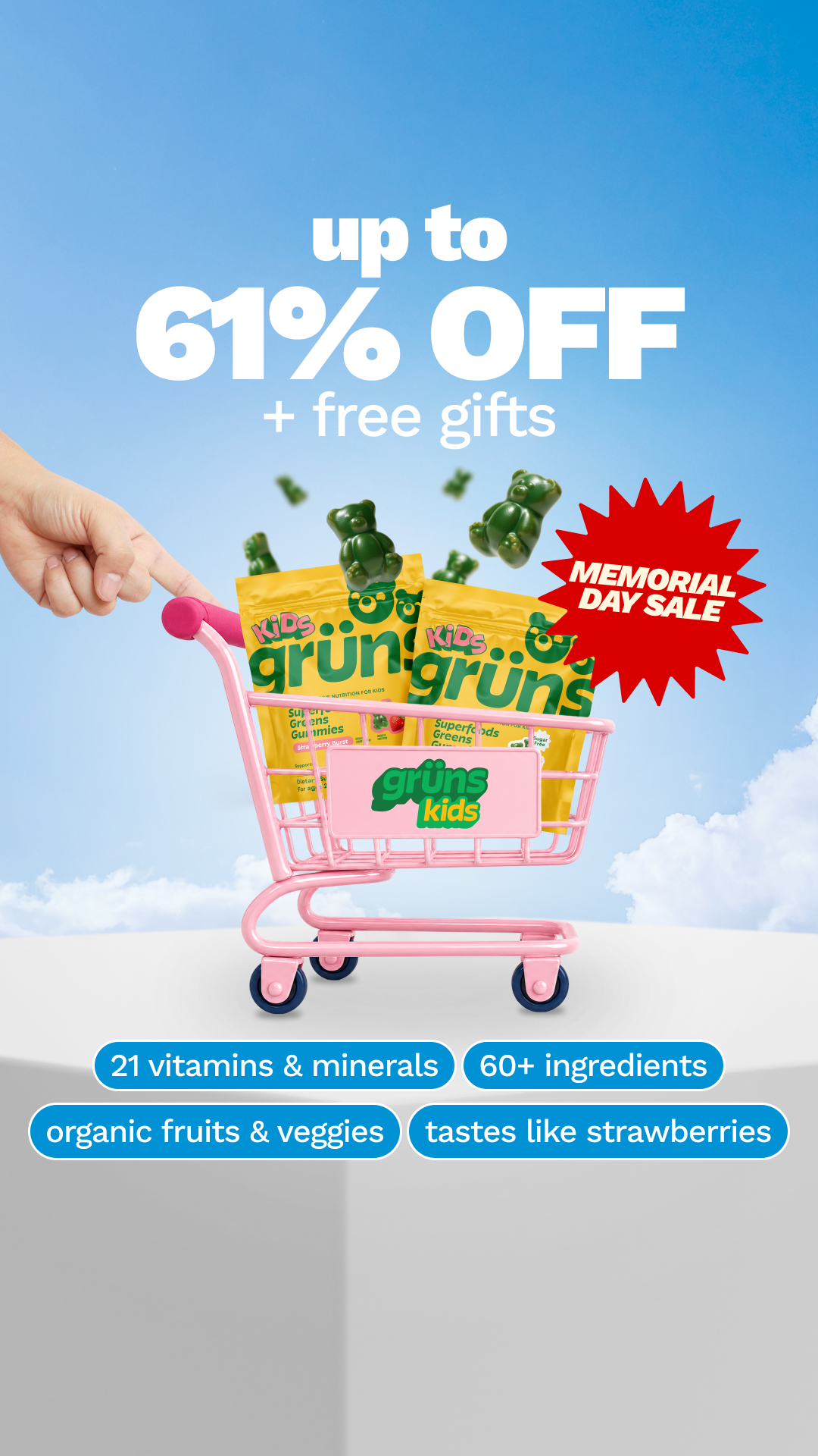 Grüns Kids Facebook ad