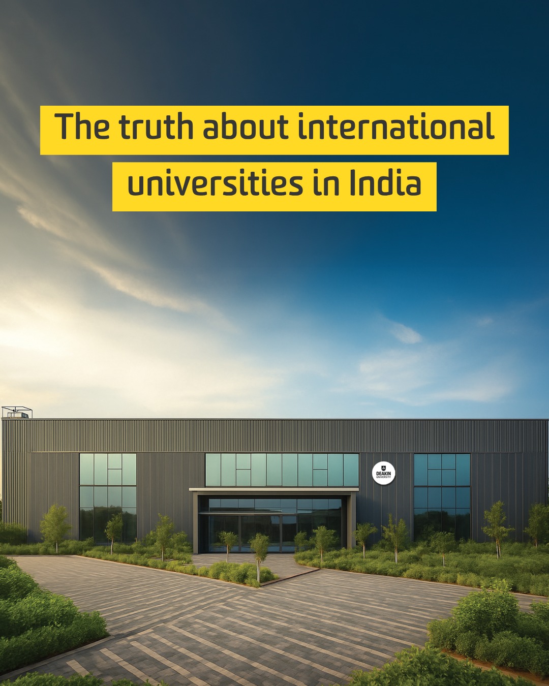 Deakin University GIFT City Campus, India Facebook ad