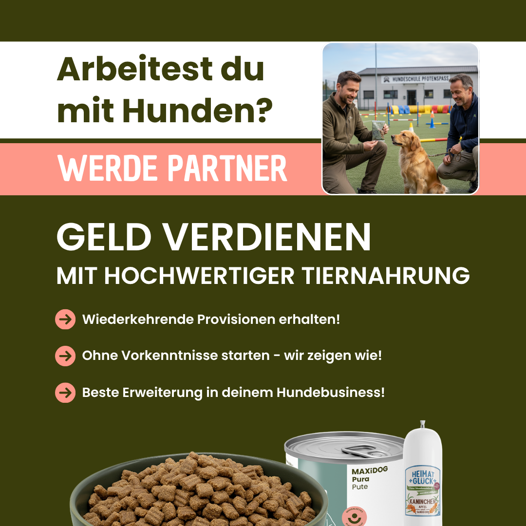 Hundemahlzeit.de Facebook ad: Hundefutter empfehlen und einfach Geld verdienen