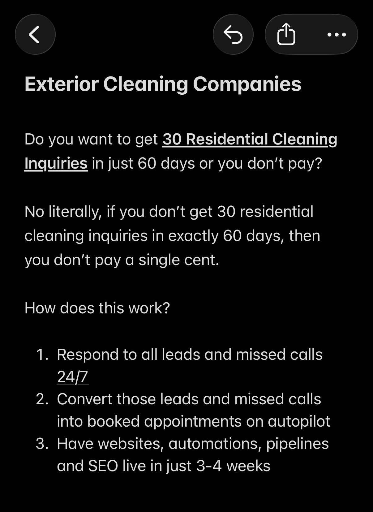 Clearline Solutions AI Facebook ad: Exterior Cleaning Companies, Listen Up!