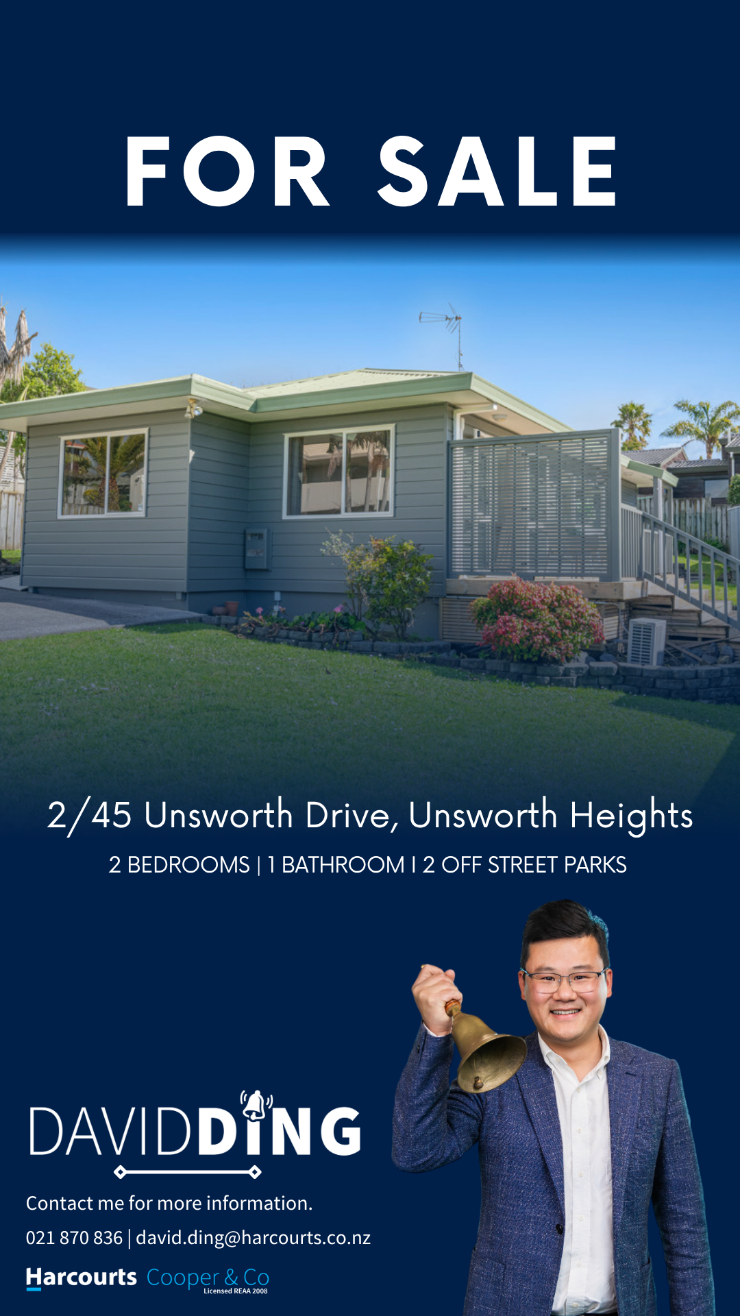 David Ding Real Estate Facebook ad: 2/45 Unsworth Drive, Unsworth Heights