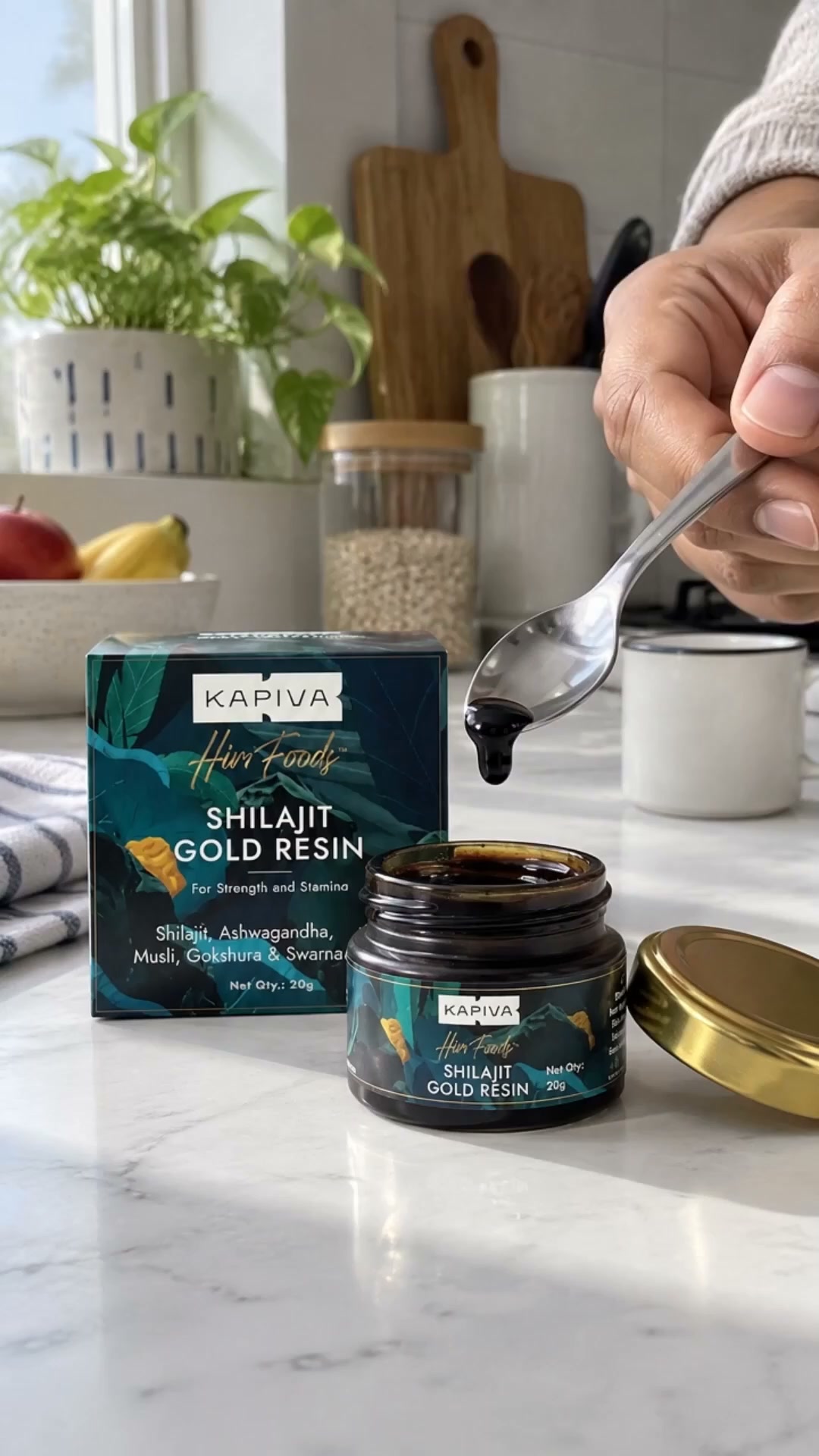 Kapiva Performance Facebook ad: Muscle Growth Starts with Shilajit Gold Resin