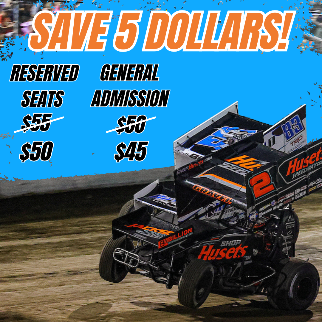 World of Outlaws Sprint Car Series Facebook ad: Secure Your Tickets & Your Wallet!