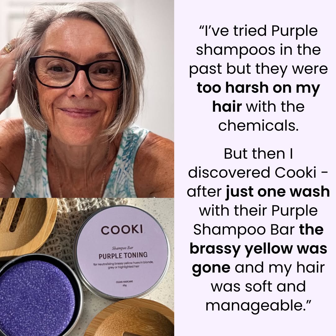 Women Living Well After 50 Facebook ad: The Best Purple Toning Shampoo Ever!