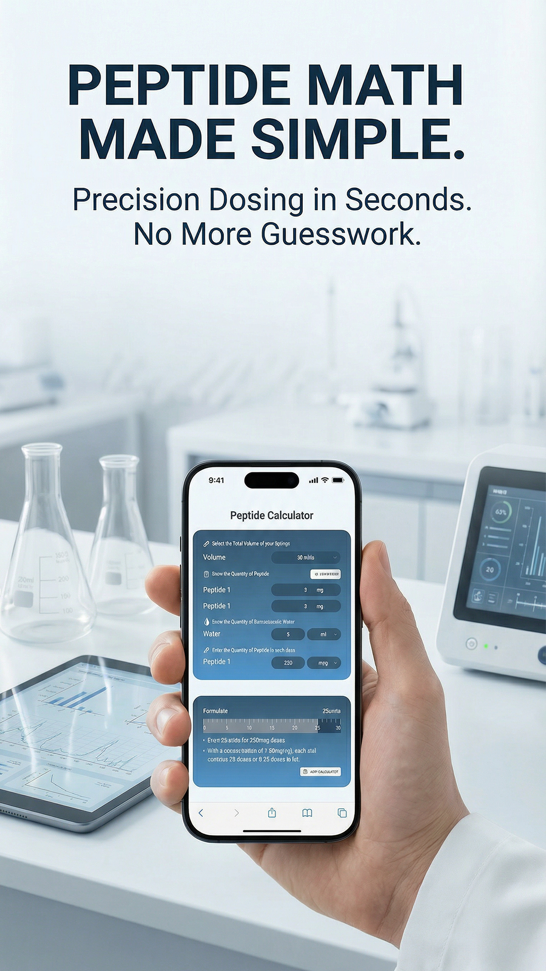 Peptides Calculator Facebook ad from Jan 22, 2026