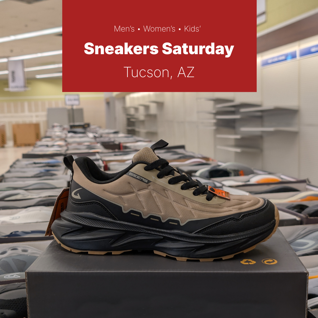 Shoe Selloff Event Facebook ad: Tucson Sneakers Saturday | ALL Shoes $10-$30 | Shoe…