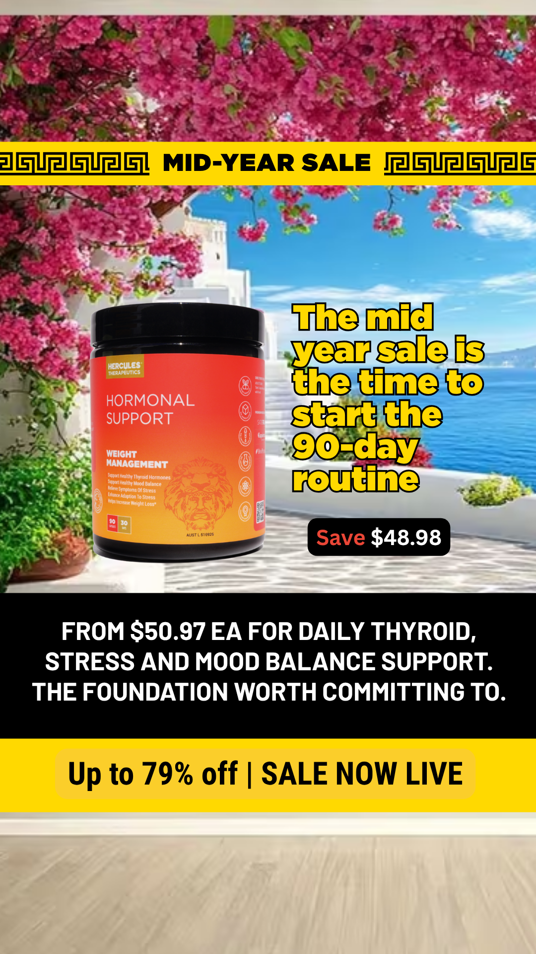 Hercules Supplements Aust Facebook ad