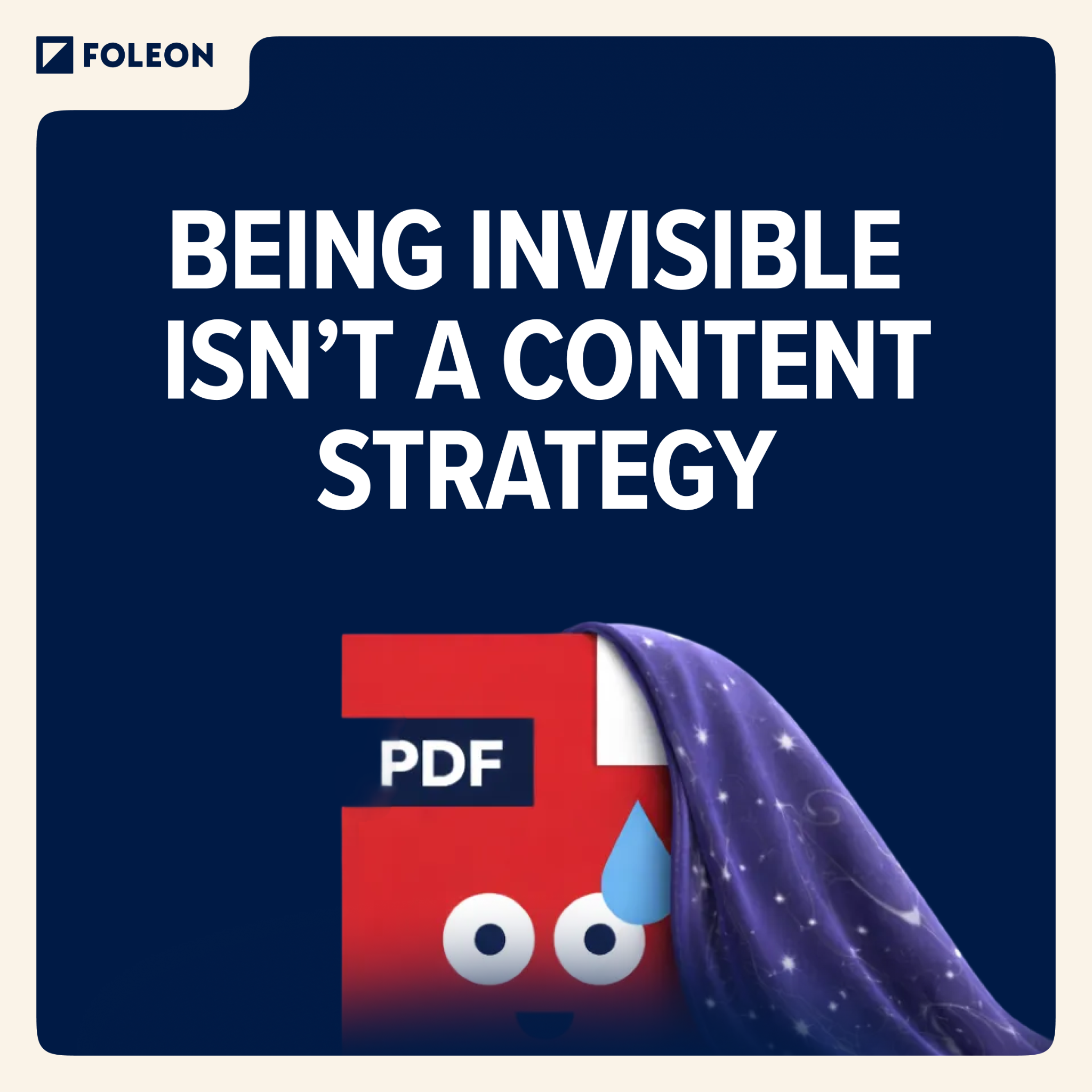 Foleon Facebook ad: Create content AI will find, index, and cite.