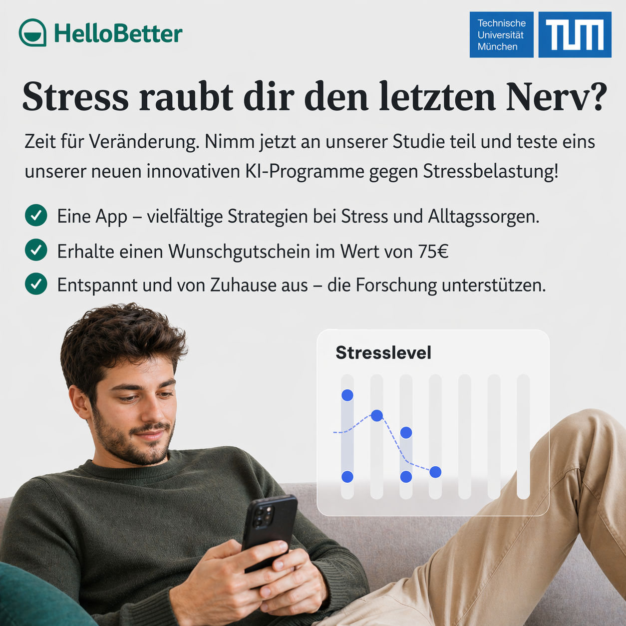 HelloBetter Facebook ad: Nimm jetzt an unserer Studie teil und teste…