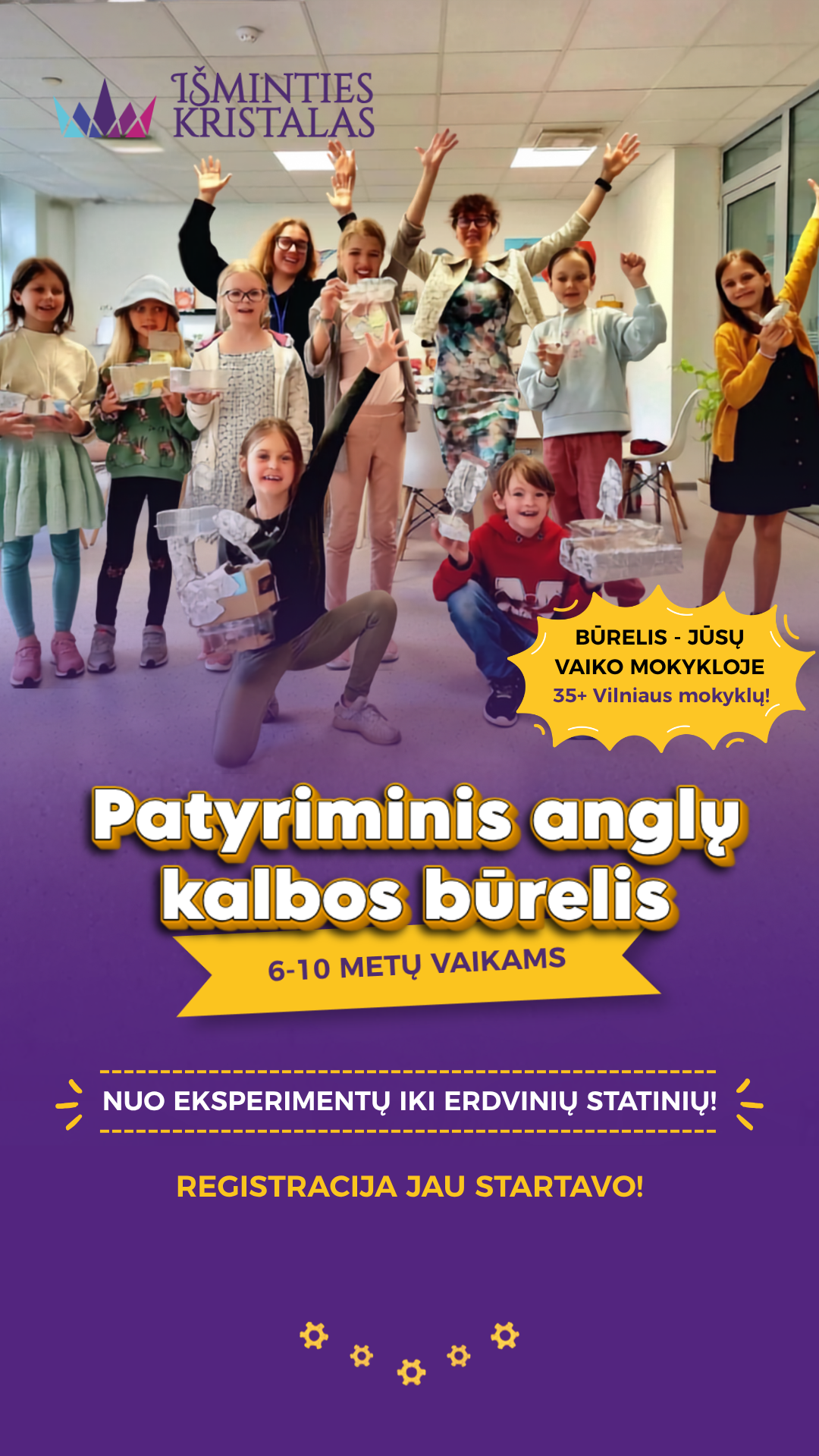 Išminties kristalas - anglų kalba vaikams Facebook ad