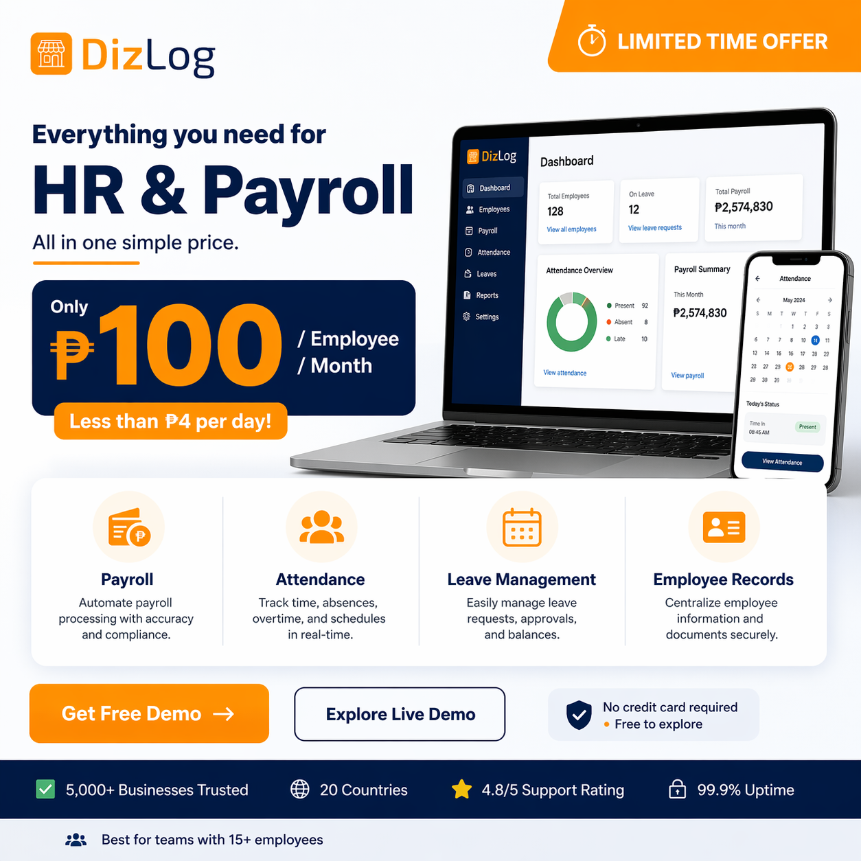 DizLog Facebook ad from May 15, 2026