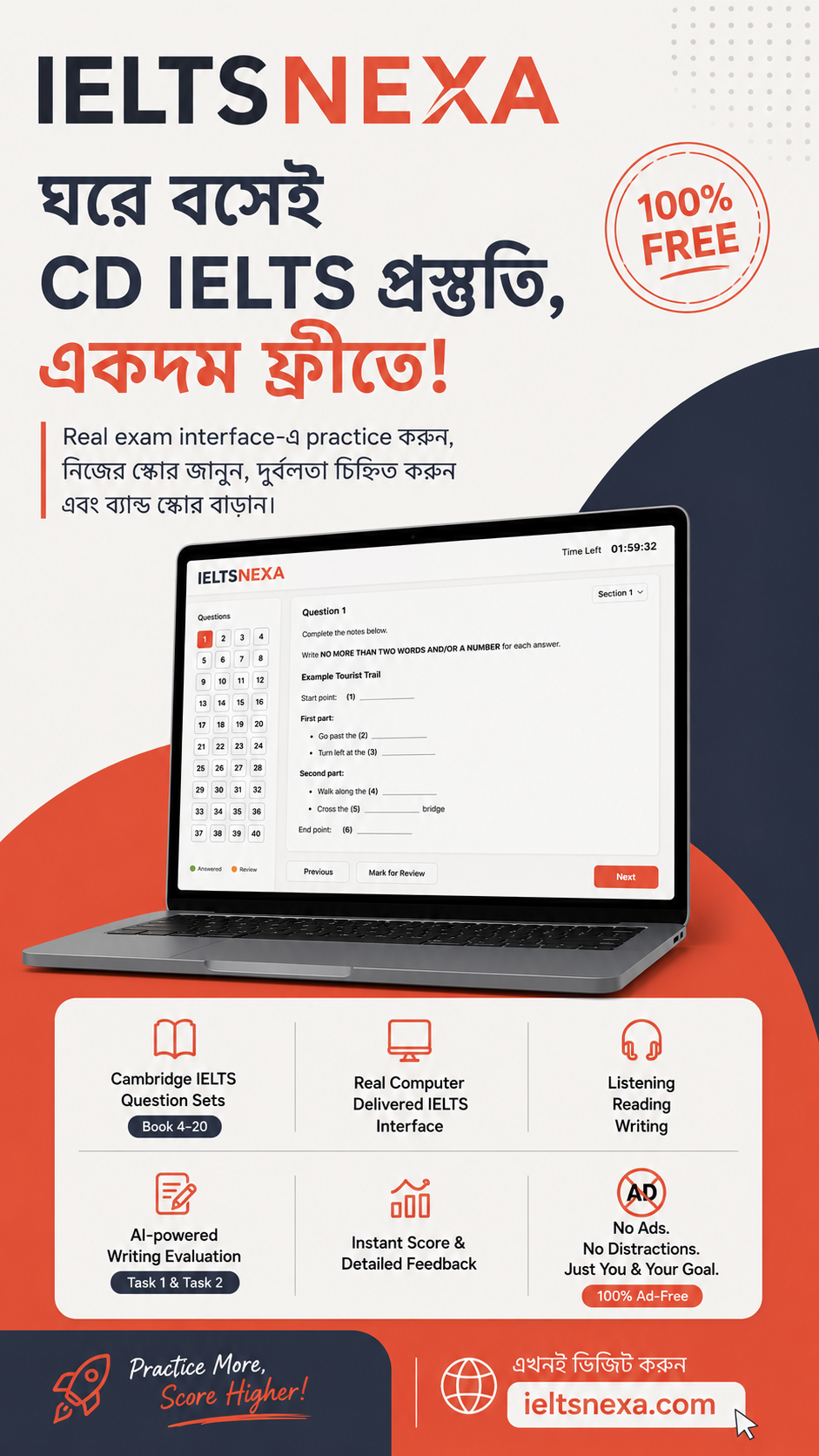 IELTSNexa Facebook ad