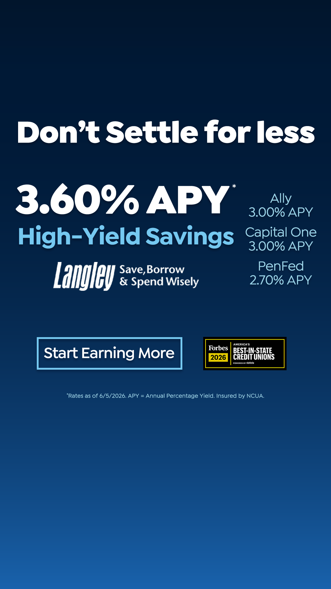 Langley Federal Credit Union Facebook ad