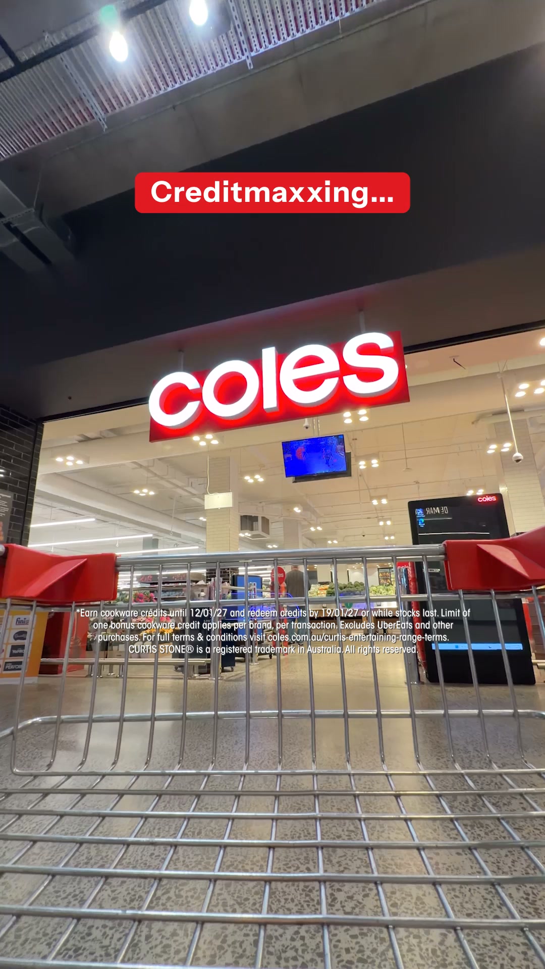 Coles Facebook ad: Bonus cookware credits