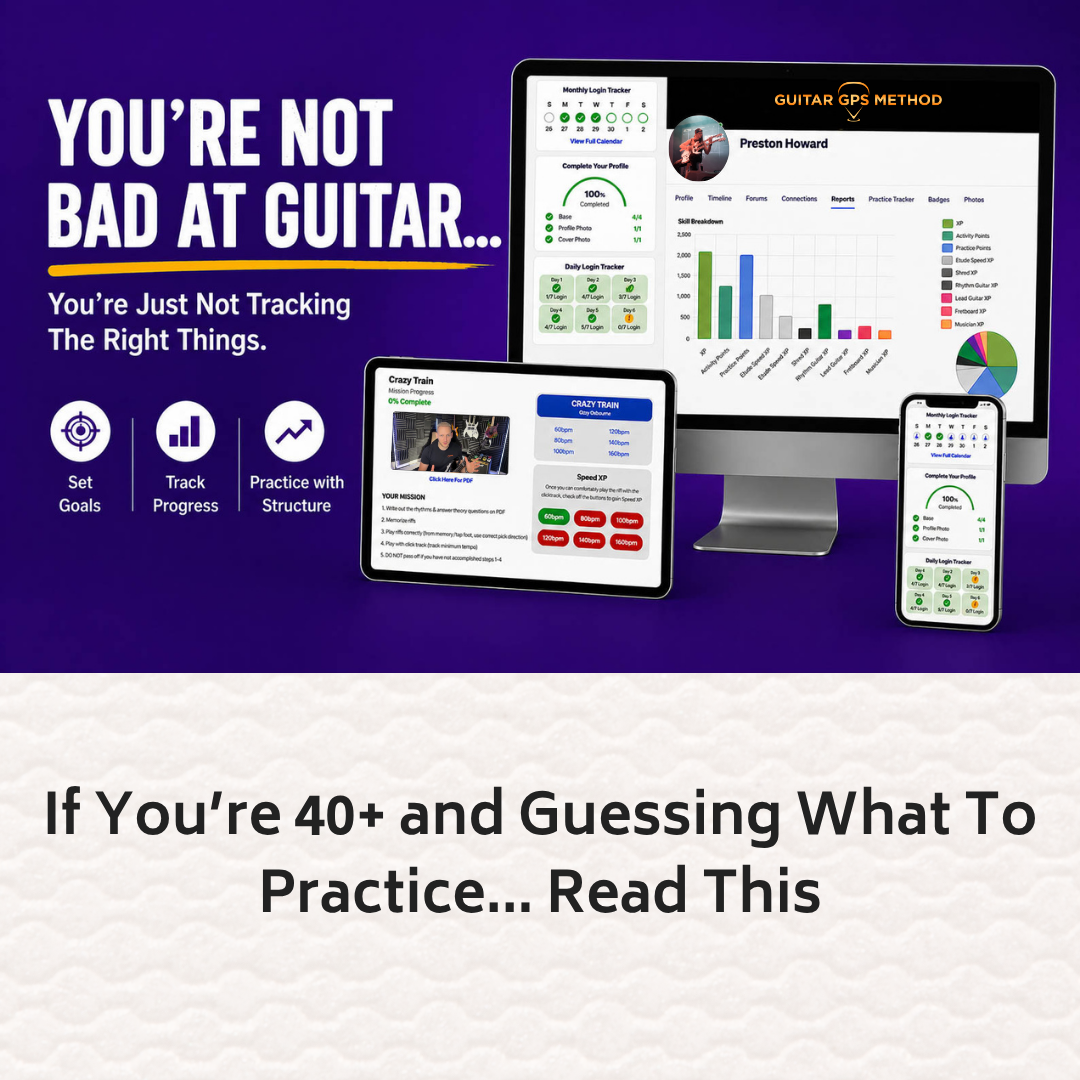 Guitar GPS Method Facebook ad: Online Guitar Lessons