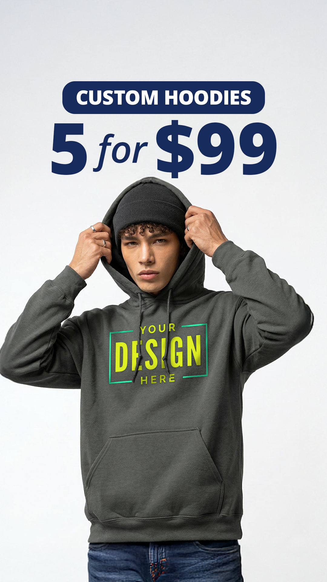 CafePress Facebook ad: 5 Custom Heavyweight Hoodie $99