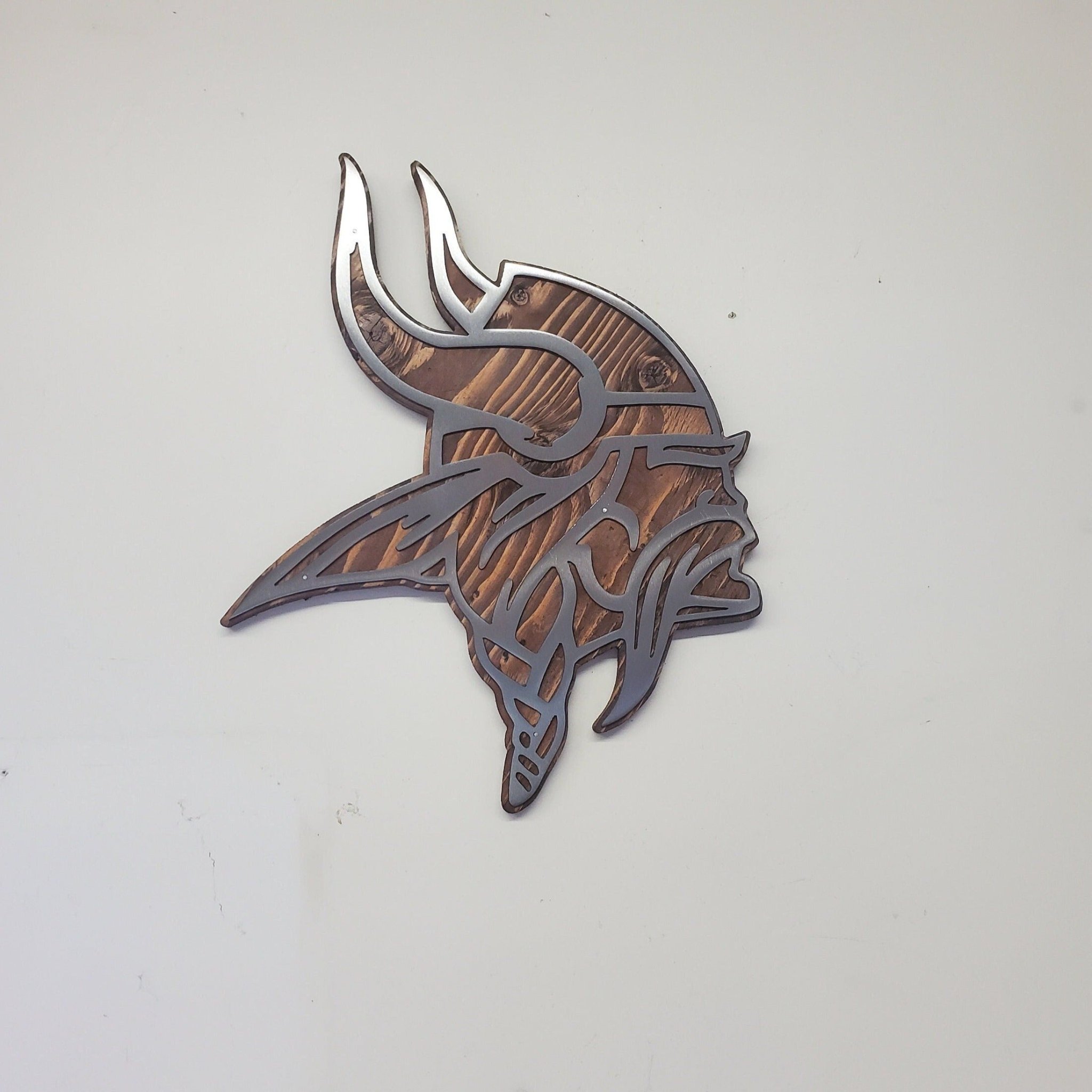 Jason Beamish Facebook ad: Vikings Metal on Wood wall hanging Minnesota Vikings…
