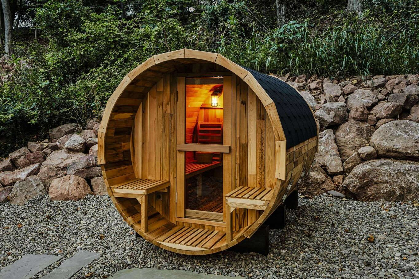 Refugio Sauna Co. Facebook ad: Your home could feel like a Nordic retreat.