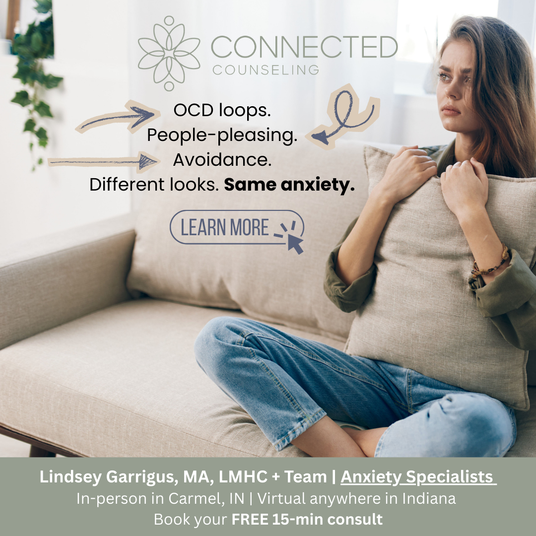 Connected Counseling LLC Facebook ad: When Your Brain Won’t Stop