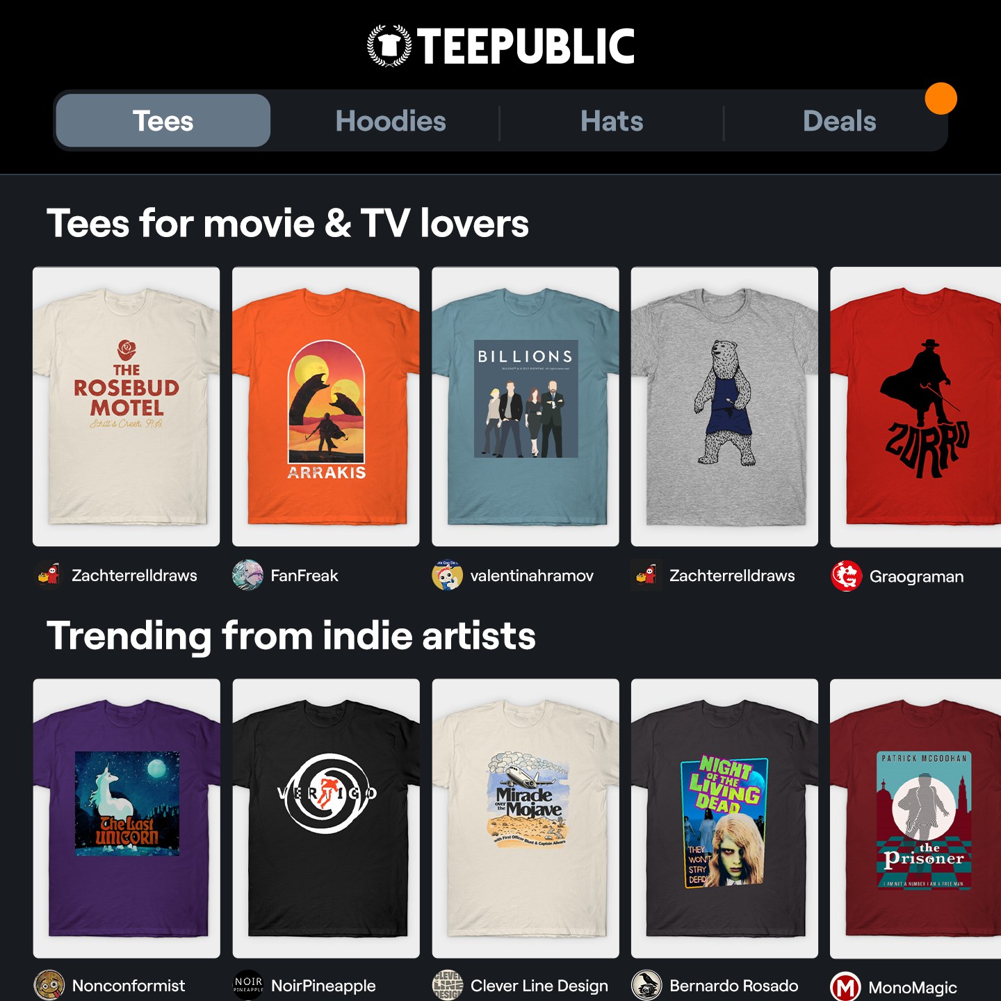 TeePublic.com Facebook ad