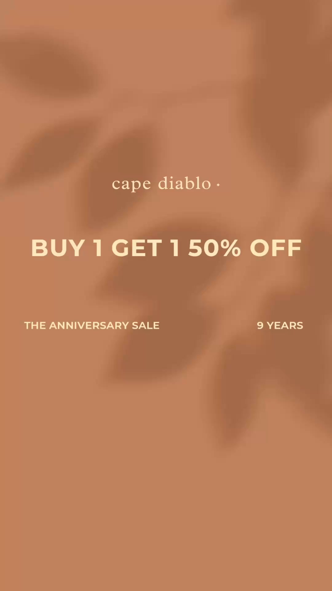 Cape Diablo Facebook ad: BUY 1, GET THE 2ND 50% OFF