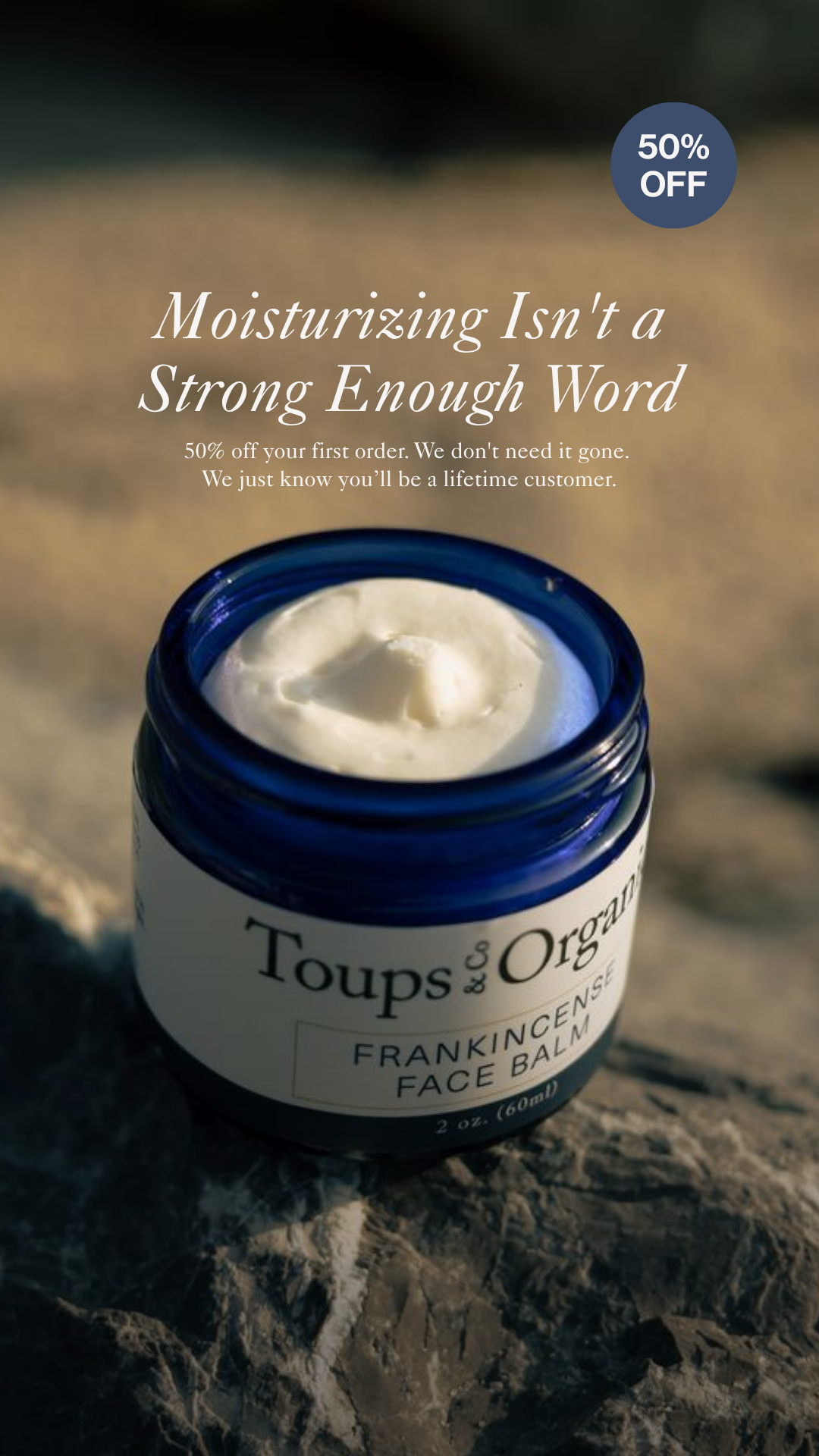 Toups and Co Organics Facebook ad