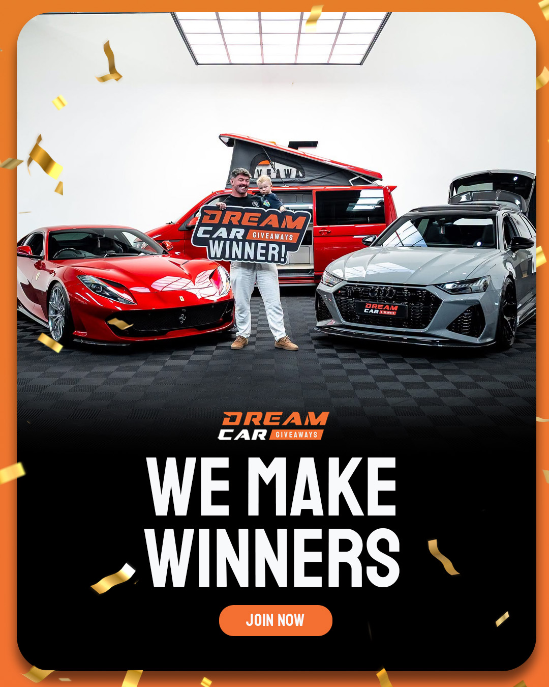 Dream Car Giveaways Facebook ad