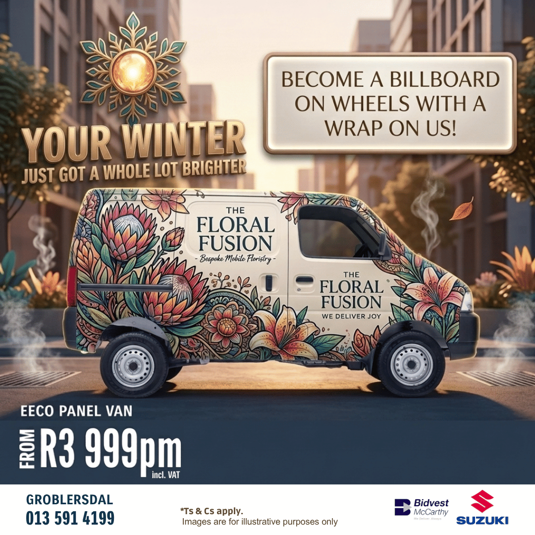Suzuki Groblersdal Facebook ad: Become a Billboard on Wheels, With a FREE…