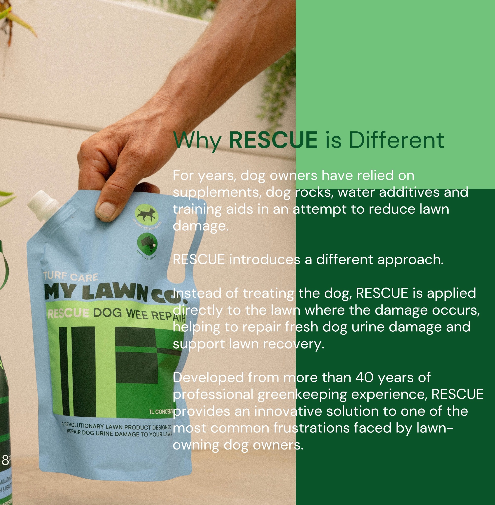 My Lawn Co. Facebook ad: A Smarter Fix for Dog Wee