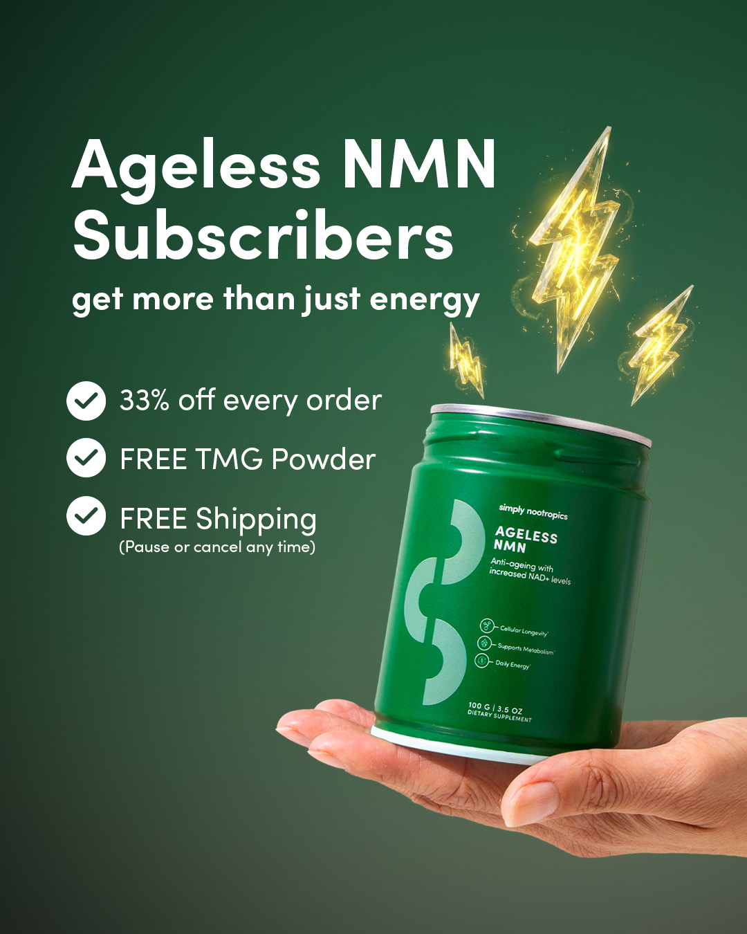 Simply Nootropics Facebook ad