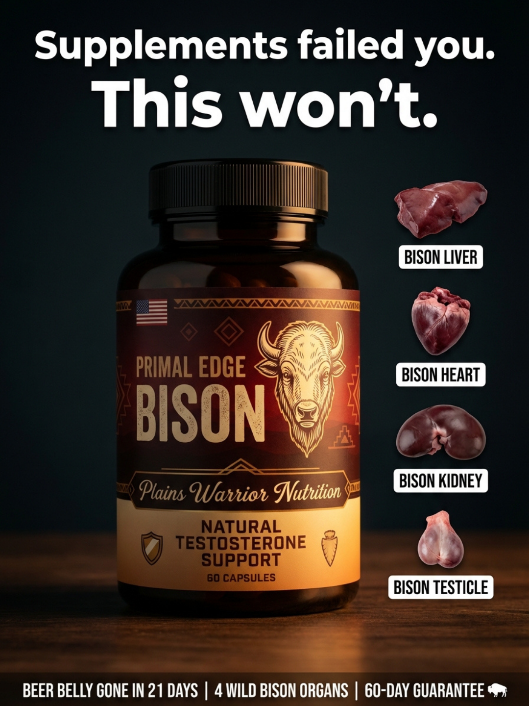 Primal Edge Facebook ad: The One Organ Supplement That Blocks Estrogen