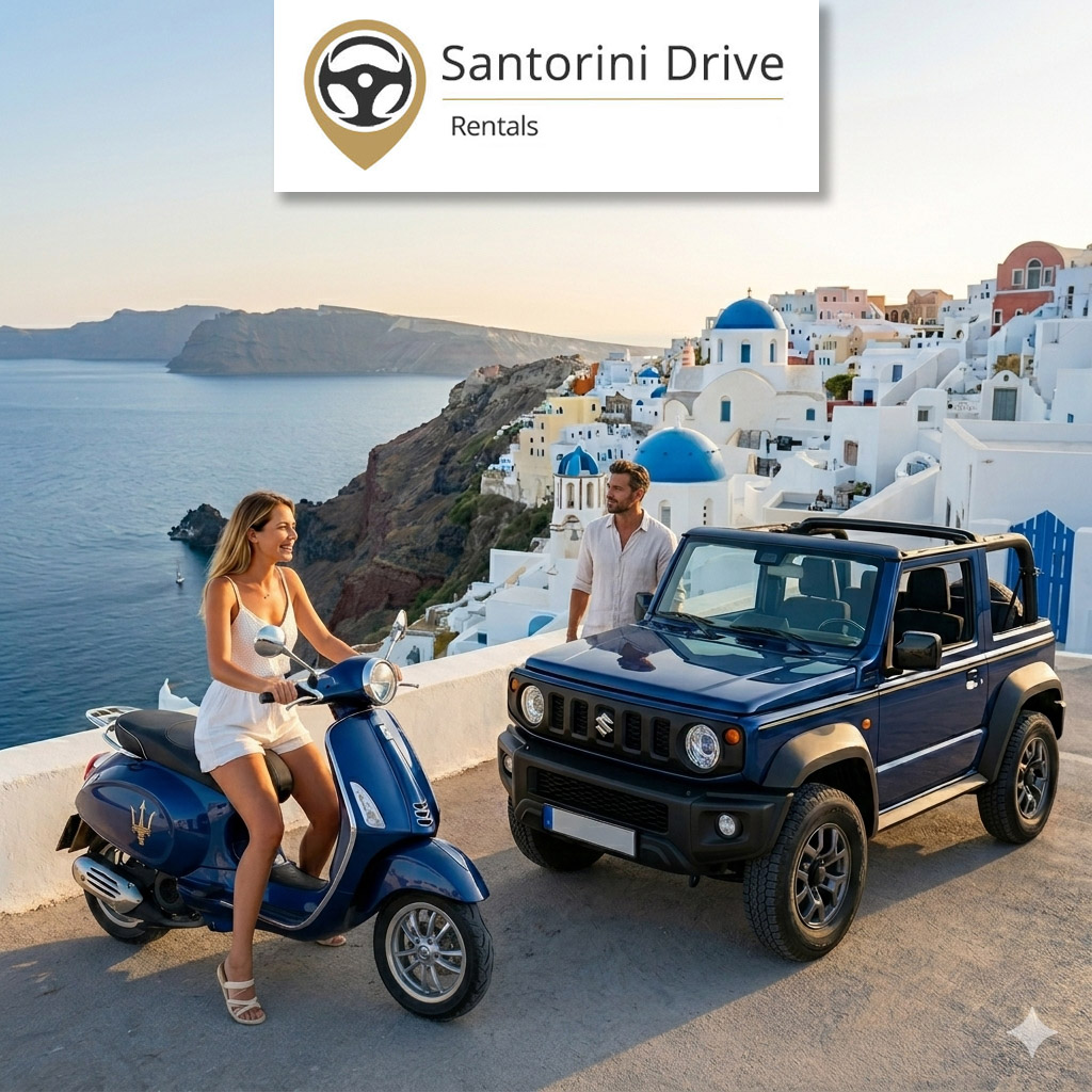 Santorini Drive Facebook ad: Planning your dream trip to Santorini?