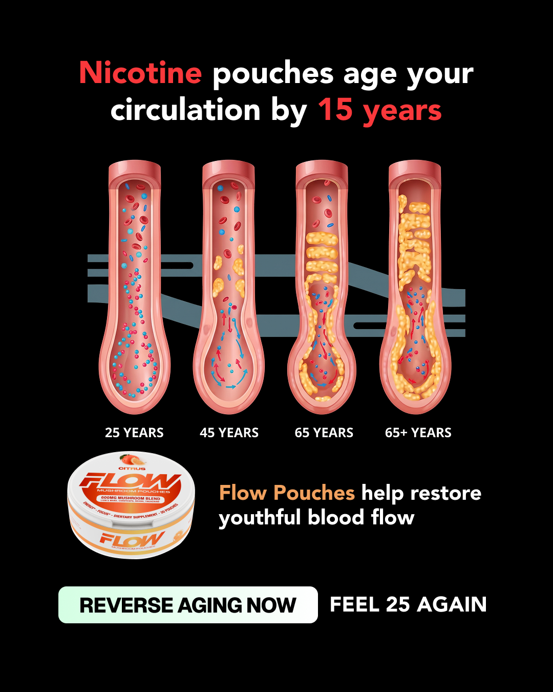 Flow Pouches Facebook ad