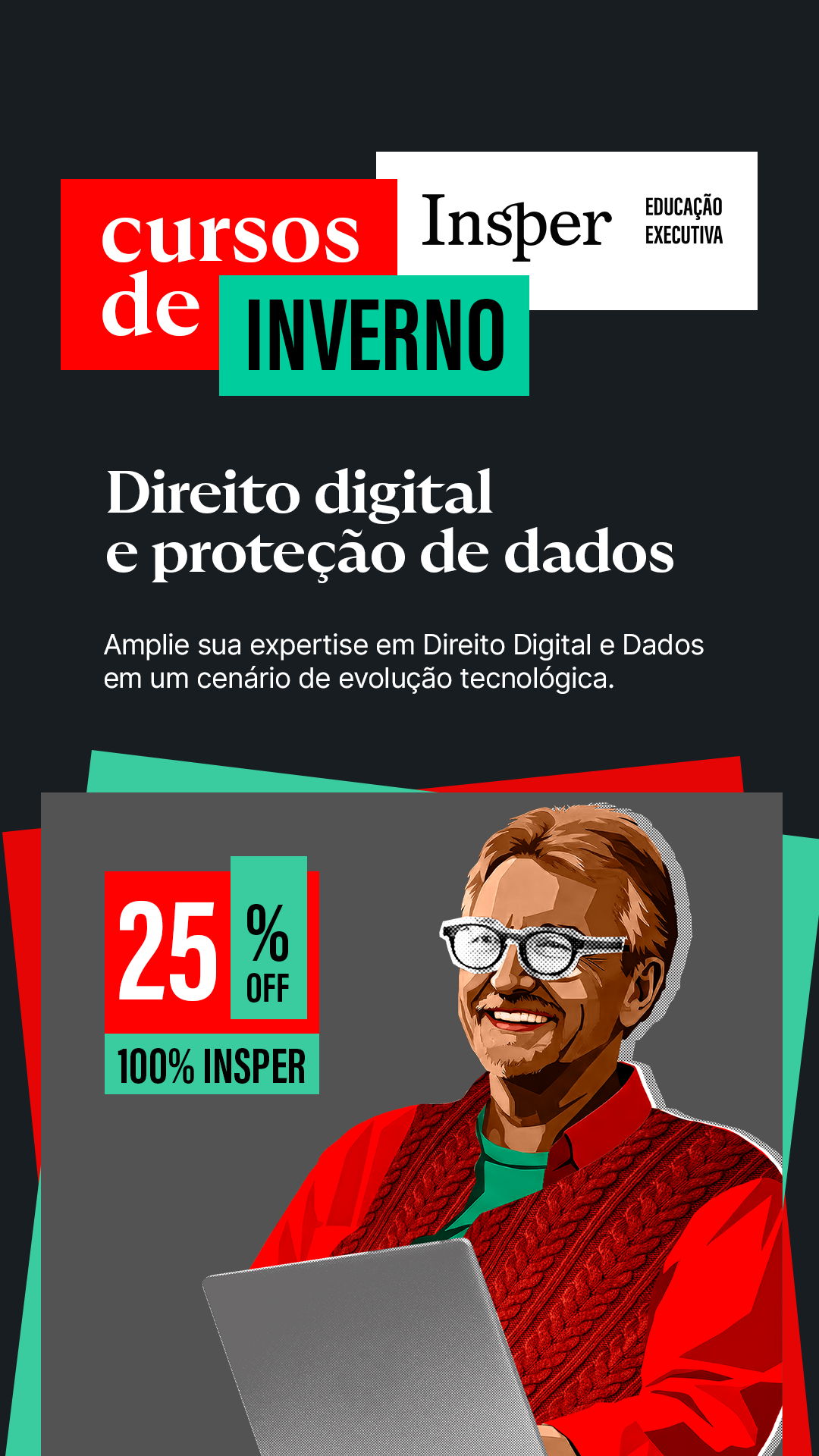 Insper Educação Executiva Facebook ad from May 13, 2026