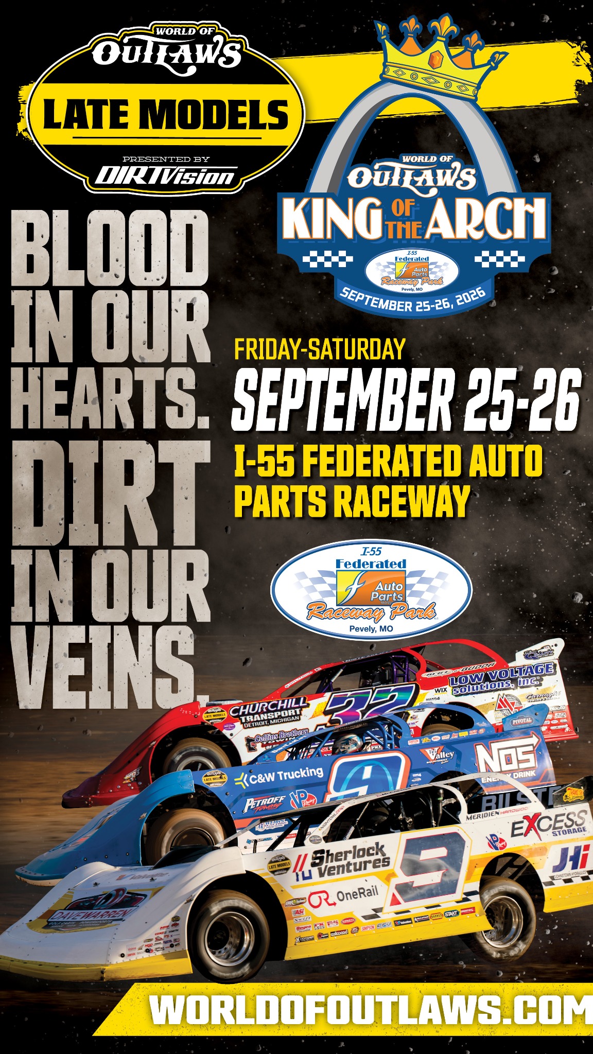 World of Outlaws Late Model Series Facebook ad: MISSOURI, SHOW US WHAT YOU'VE GOT!