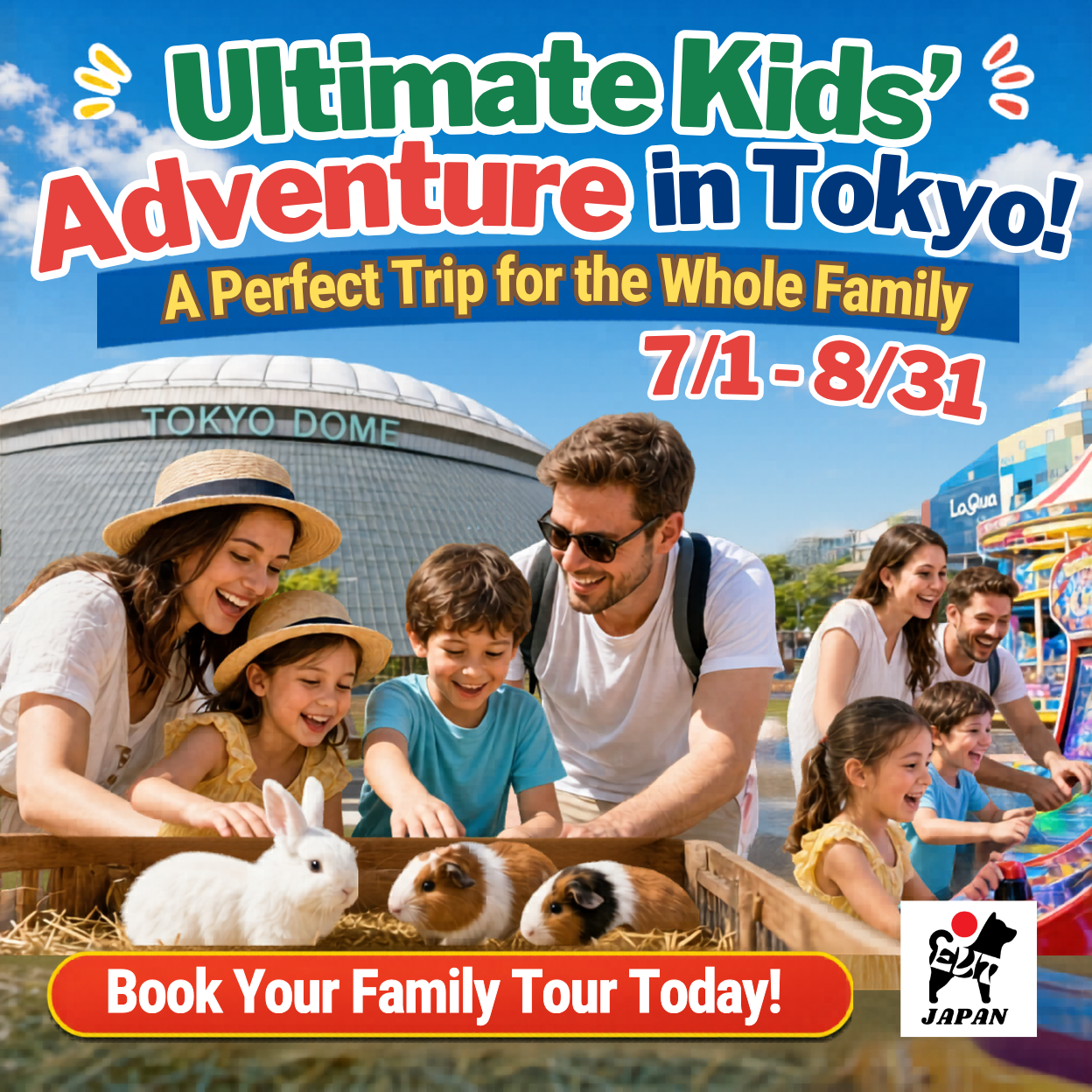 Enrich Your Travel Japan Facebook ad: Ultimate Kids’ Adventure in Tokyo!