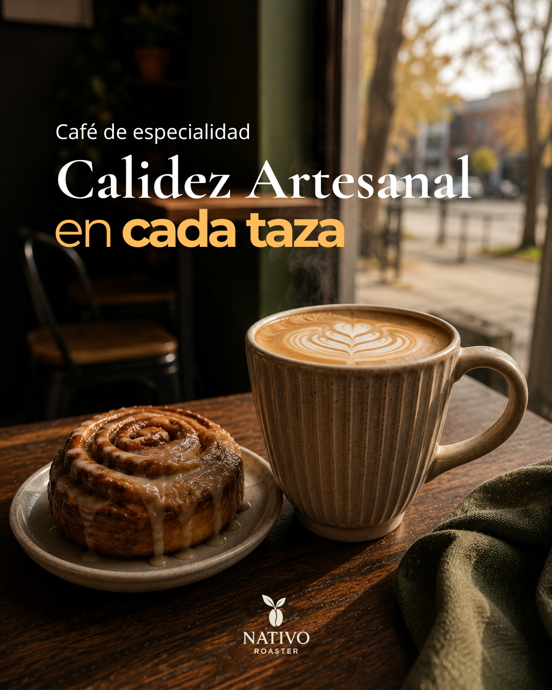 Nativo Roaster Facebook ad: Hay días fríos… y hay lugares que se…