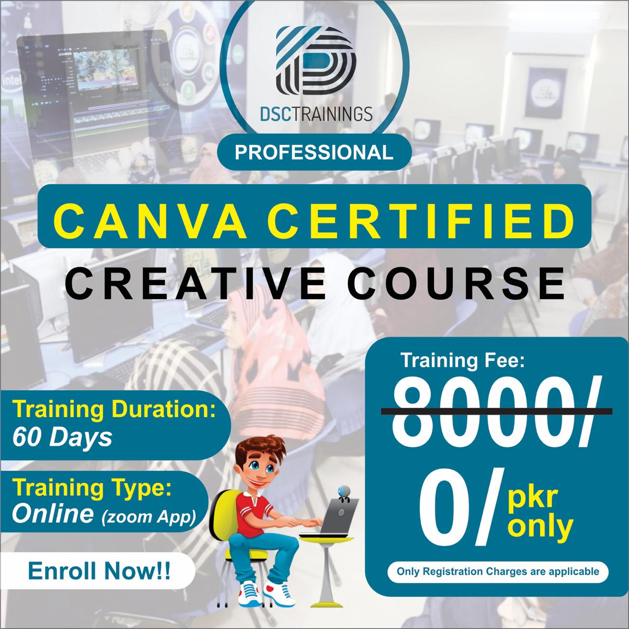Skills Bloom Cafe Facebook ad: **DSC Trainings, 9 Skill-Driven Courses**