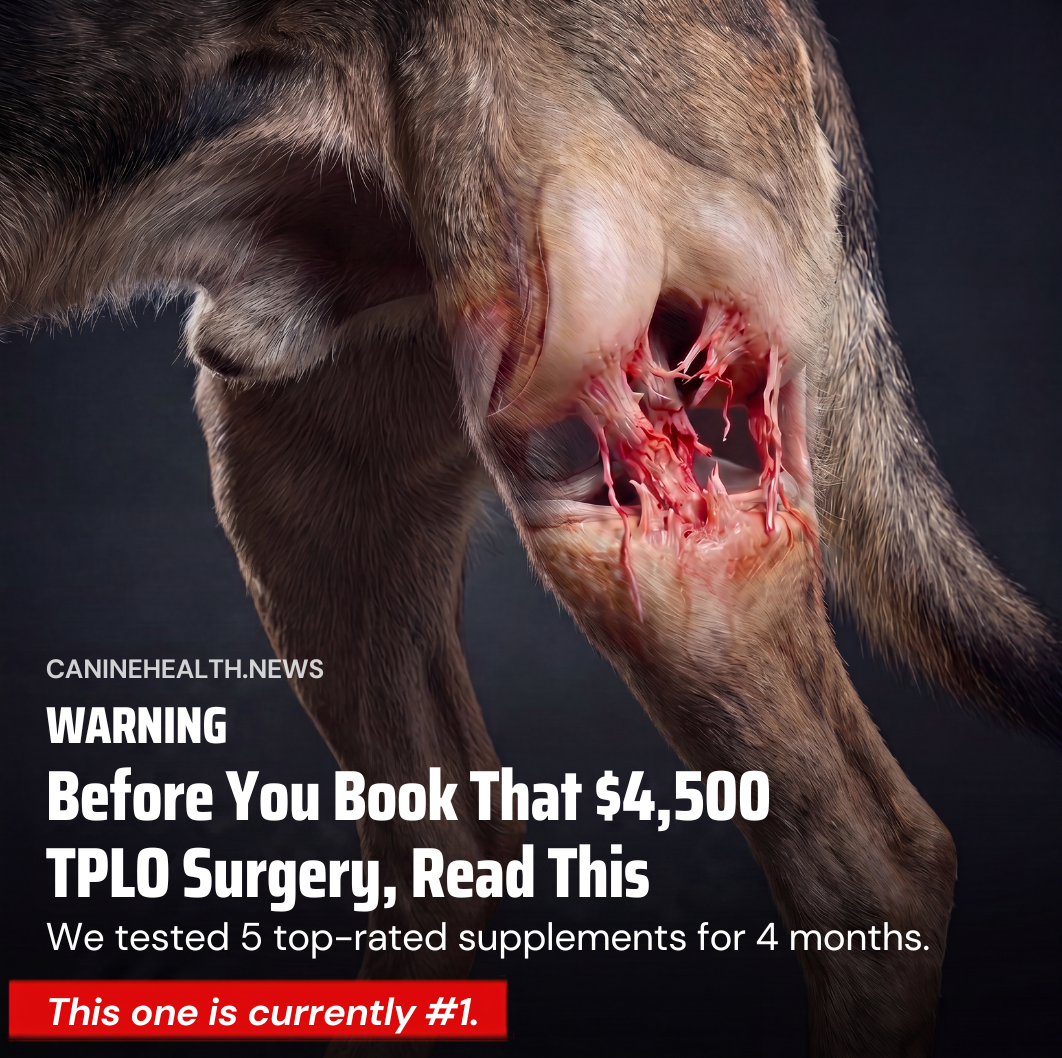 Canine Health News Facebook ad: Your dog’s Knee Can Heal Without Surgery. Here’s What’s…