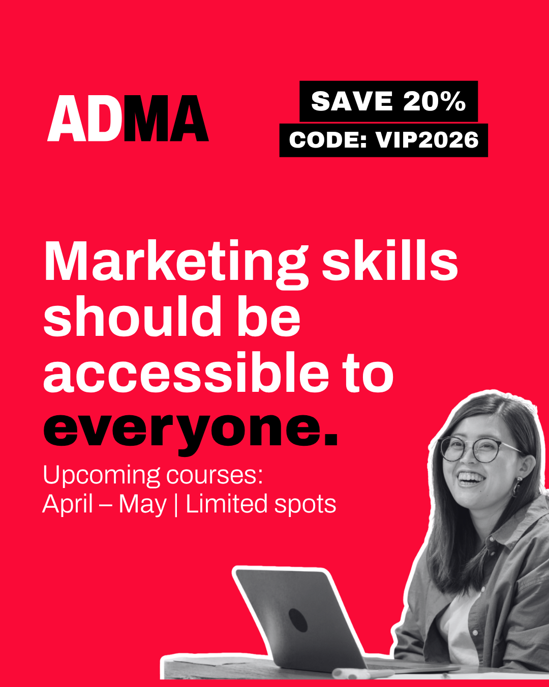 ADMA Facebook ad from Apr 20, 2026