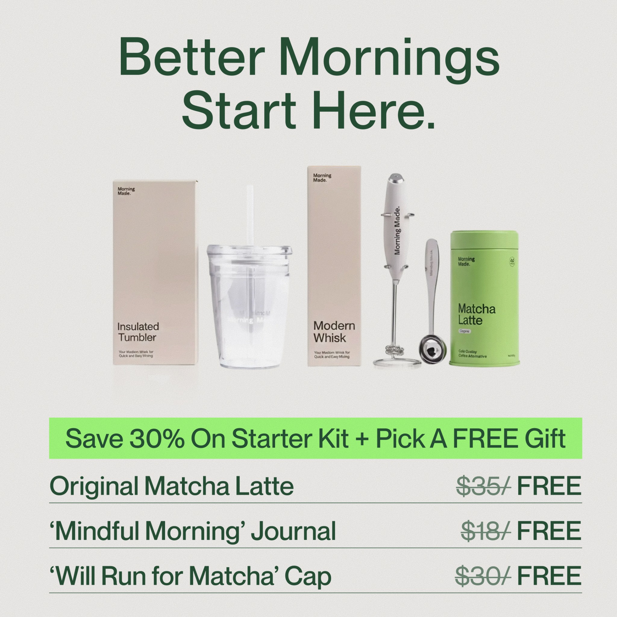 Morning Made Facebook ad from Aug 18, 2026
