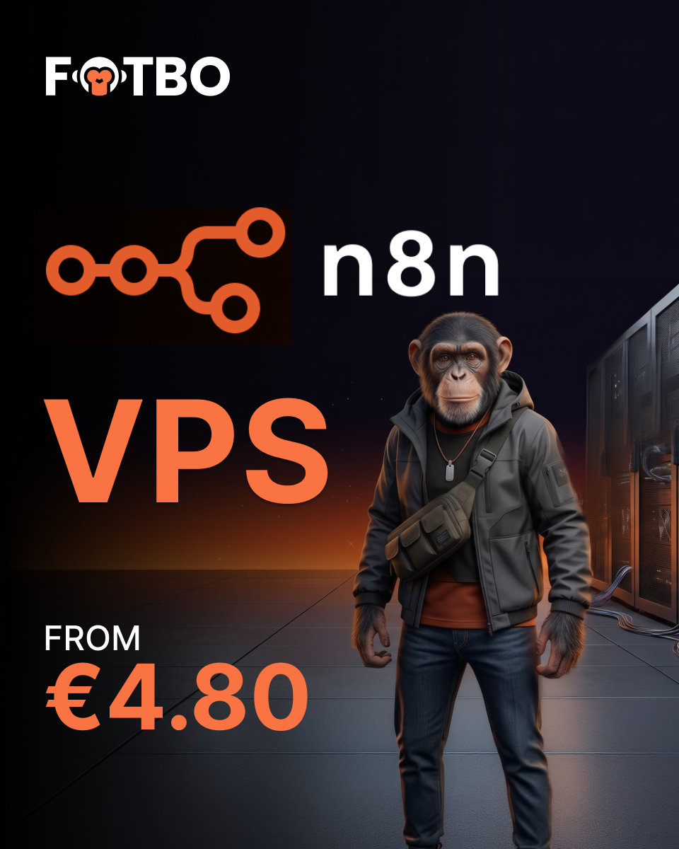 Fotbo Virtual Private Servers Facebook ad: n8n VPS From €4.8/mo