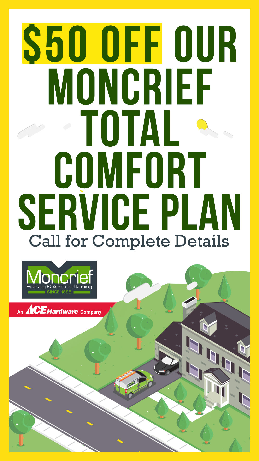 Moncrief Heating & Air Conditioning Facebook ad from Nov 15, 2024