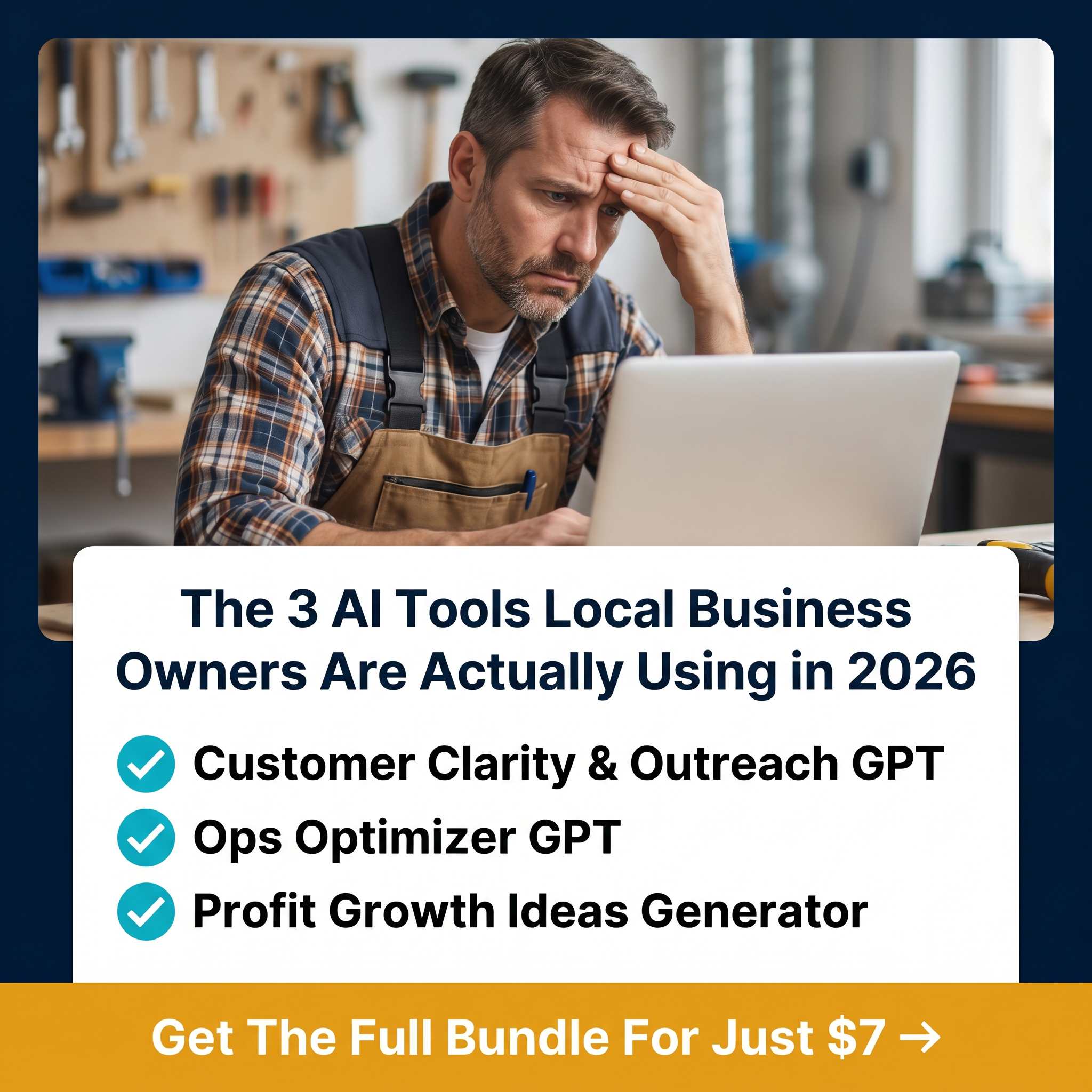 Finovate Facebook ad: The AI Toolkit Local Business Owners Actually Use