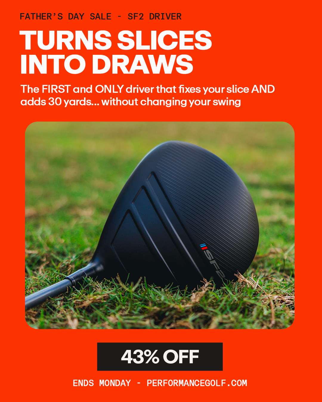 Performance Golf Facebook ad
