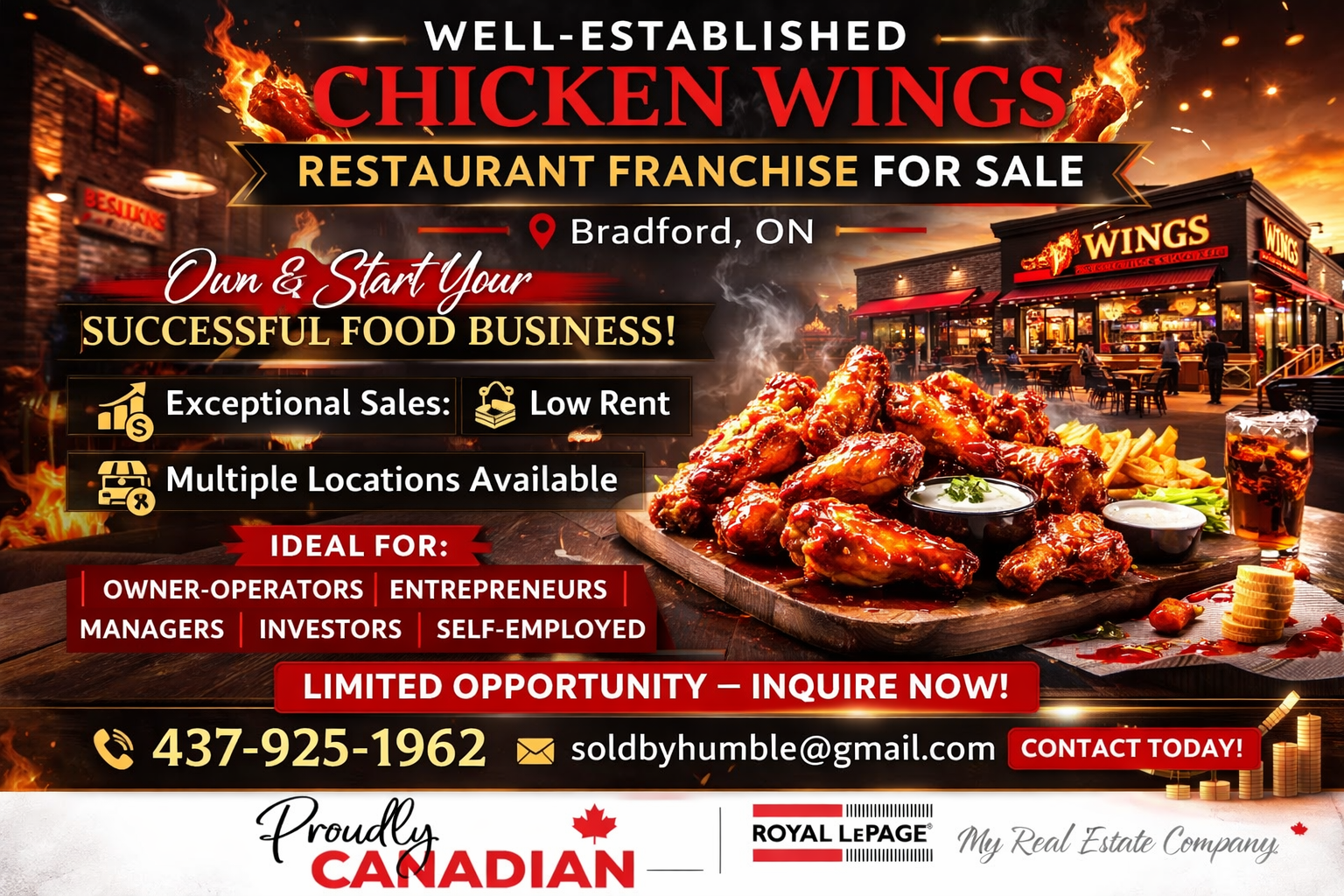 harpreetsingh.re Facebook ad: Own a Proven Chicken Wings Franchise in Bradford…