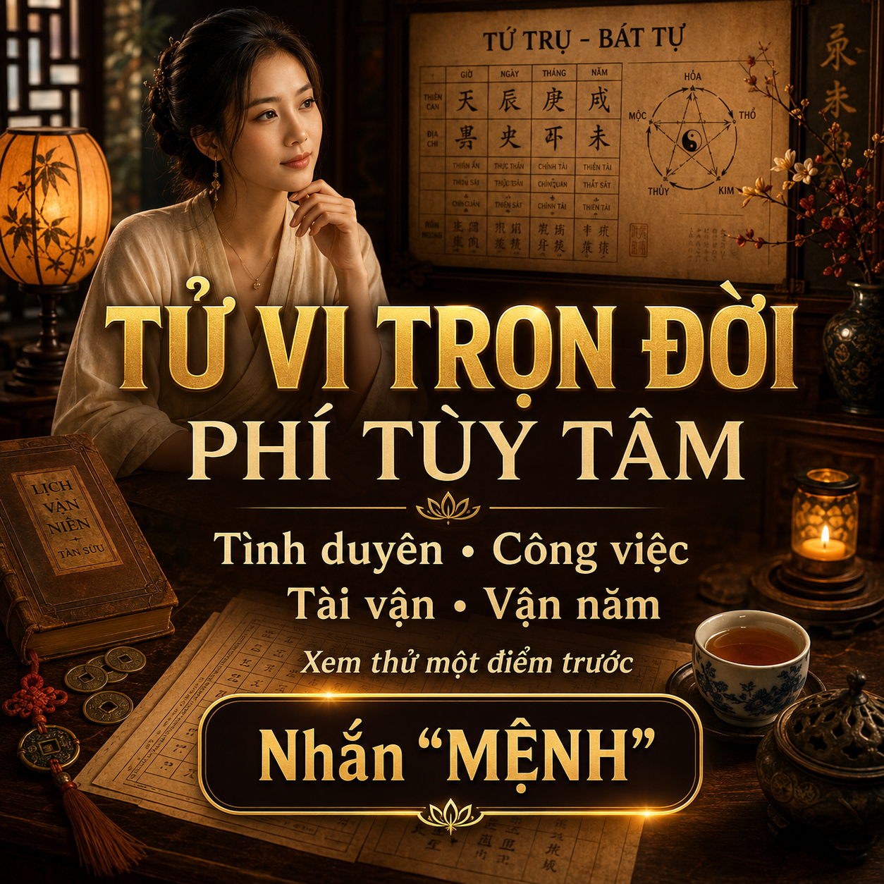 Tử vi Lâm Trạch Facebook ad: Tử vi trọn đời